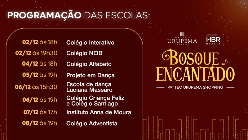 Ilustração do evento: APRESENTAÇÕES NATALINAS 02/12/2025 À 08/12/2025