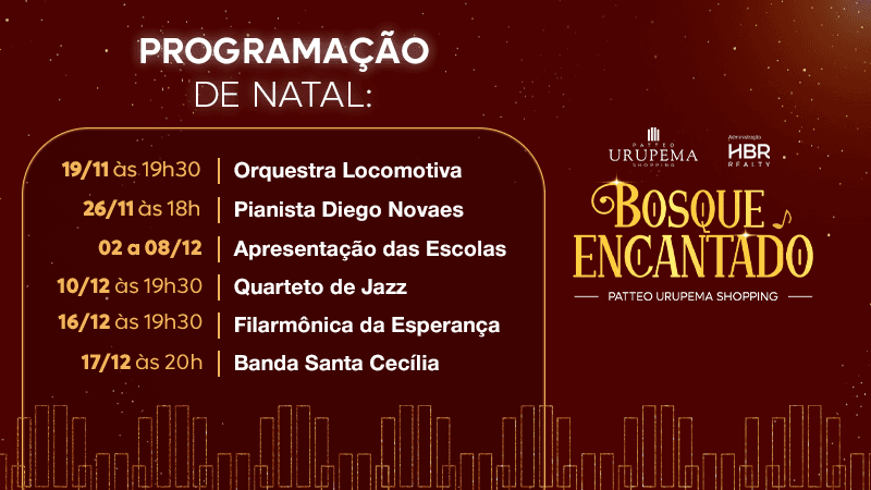 Ilustração do evento: APRESENTAÇÕES NATALINAS 19/11/2025 à 17/12/2025